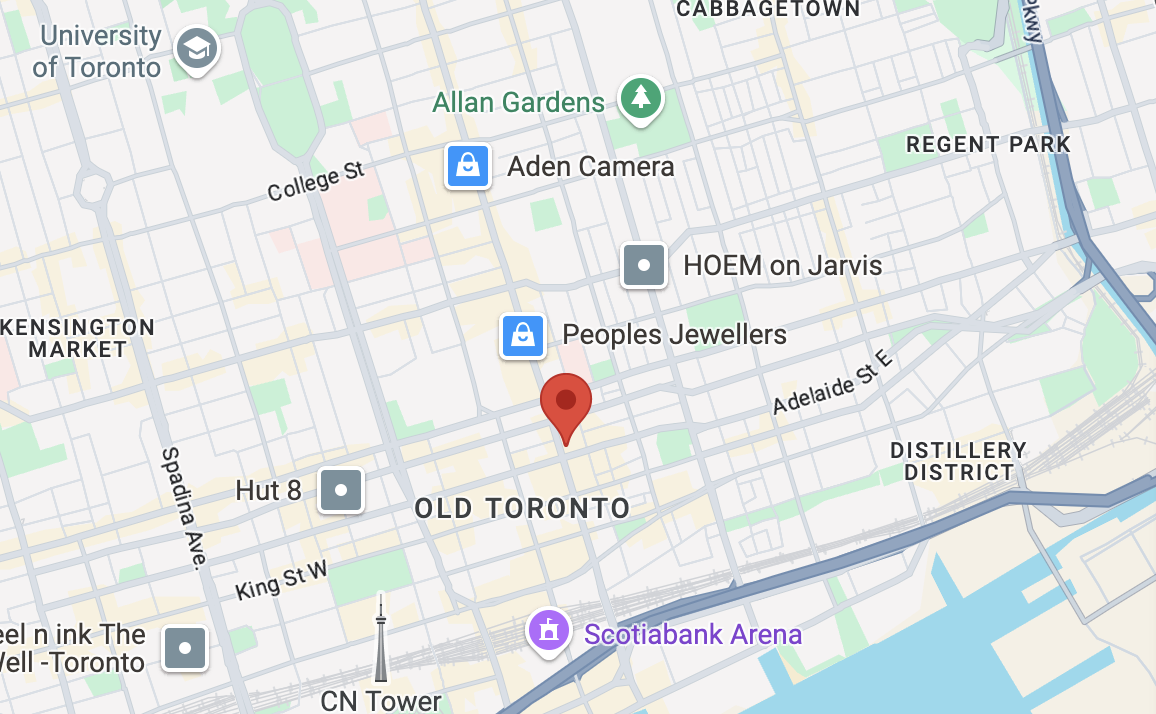 Map of our Vancouver office location